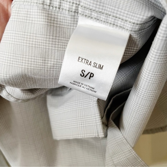 Express 1MX Extra Slim Shirt Men's Size S Gray Cotton Button Up Long Slv Stretch - Picture 5 of 6